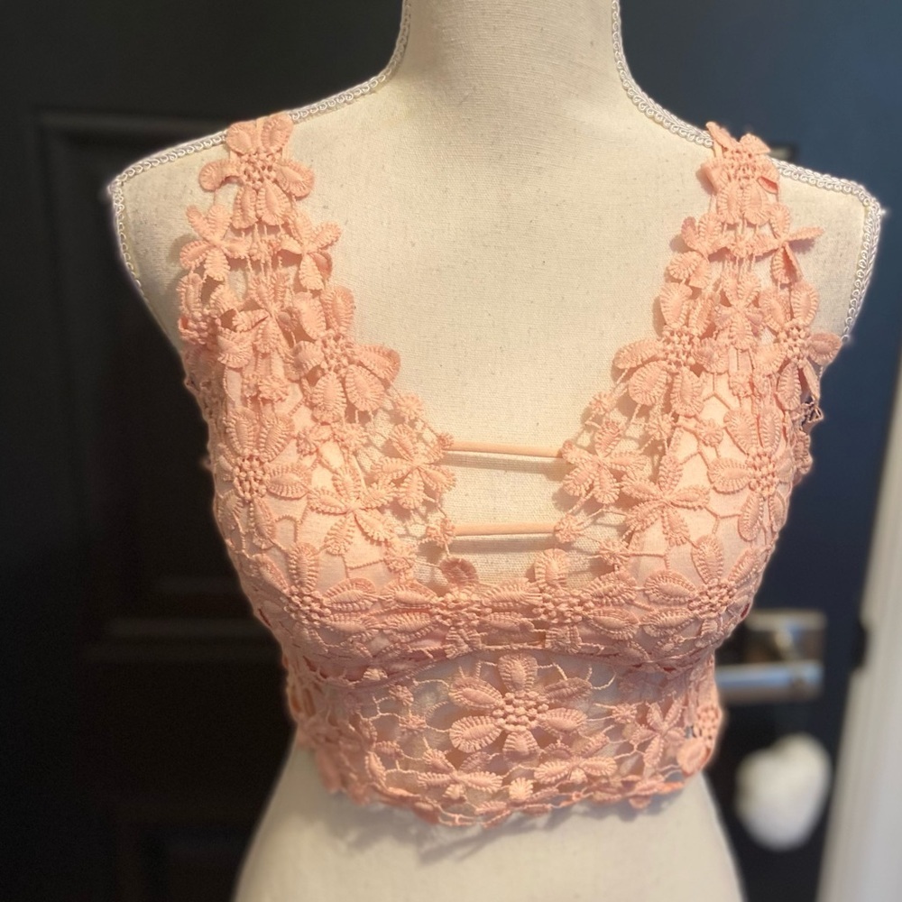 Pink Lace Bralette